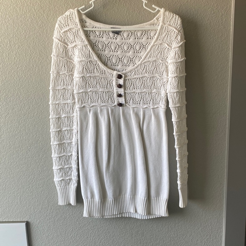 Cream Tunic Sweater